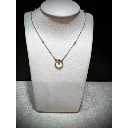 14K Diamond Circle Necklace / Diamond Circle Necklace / Gold Diamond Circle Necklace / Diamond Circle Pendant
