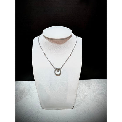 14K Diamond Circle Necklace / Diamond Circle Necklace / Gold Diamond Circle Necklace / Diamond Circle Pendant