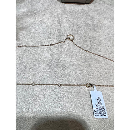 14K Diamond Circle Necklace / Diamond Circle Necklace / Gold Diamond Circle Necklace / Diamond Circle Pendant