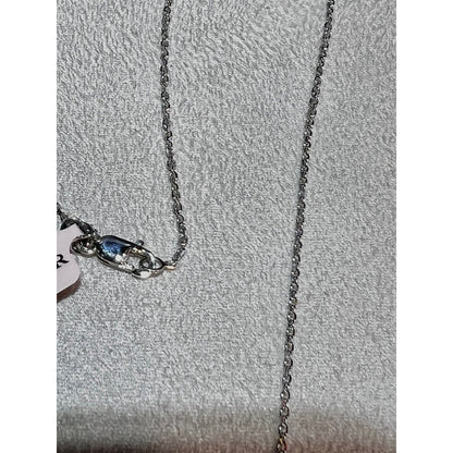 14K Pear Shape Diamond Necklace / Pear Diamond Prong Set Necklace / 14K Diamond Solitaire Necklace / Dainty Diamond Necklace