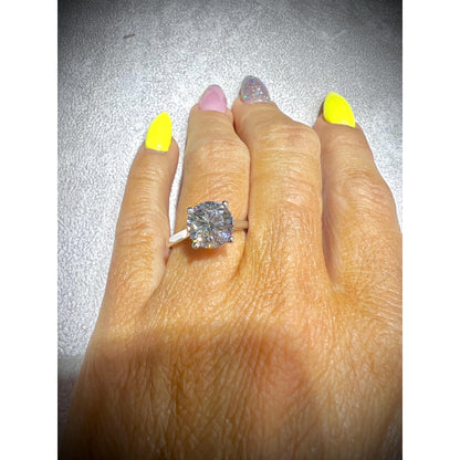 14K White Gold 3 Carat Certified Diamond Engagement Ring / 14K 3 Carat Lab Grown Round Diamond Engagement Ring / Certified 3 Carat Diamond