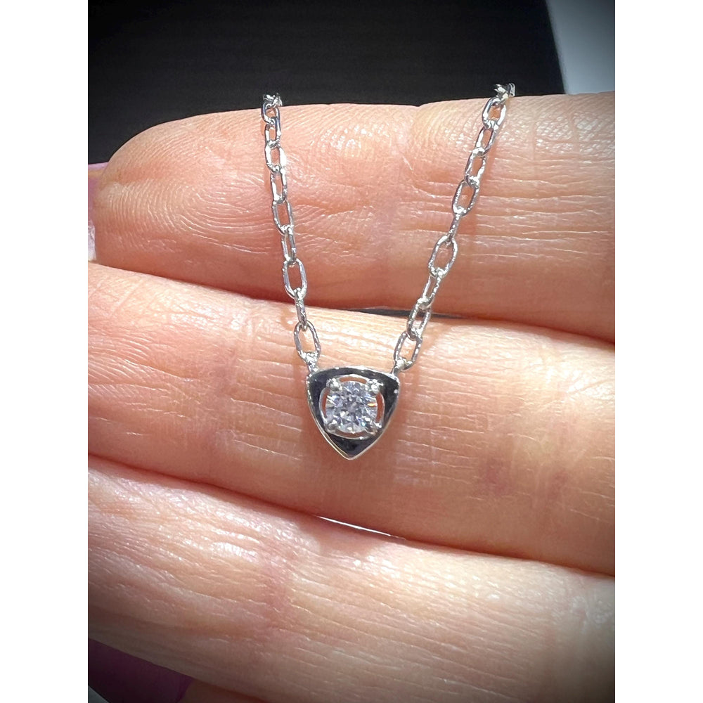 Multi-Shape Diamond Solitaire Necklaces/ Diamond Solitaire Necklaces / Round Diamond Necklace / Diamond Heart Necklace / Diamond Pendants