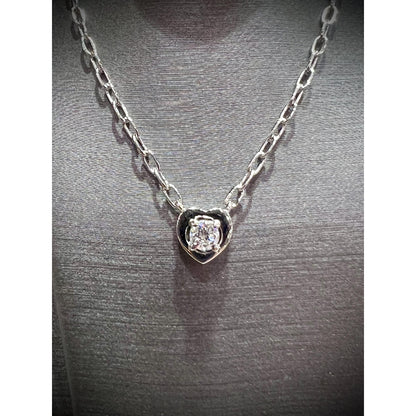 Multi-Shape Diamond Solitaire Necklaces/ Diamond Solitaire Necklaces / Round Diamond Necklace / Diamond Heart Necklace / Diamond Pendants