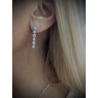 Diamond Dangle Earrings/ 1/2 Carat Diamond Earrings/ 1/2 Carat Diamond Dangle Earrings/ Diamond Earrings/ Dangle Earrings