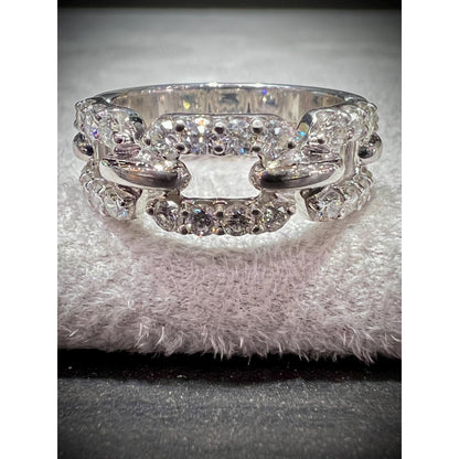 Diamond Link Ring / 1.00 Carat Diamond Link Ring / Diamond Ring / Diamond Chain Link Ring / Diamond Band
