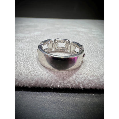 Diamond Link Ring / 1.00 Carat Diamond Link Ring / Diamond Ring / Diamond Chain Link Ring / Diamond Band