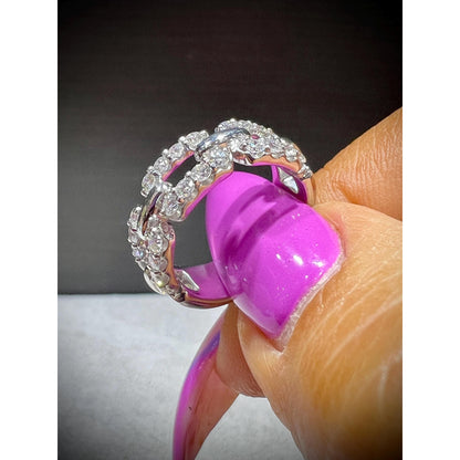 Diamond Link Ring / 1.00 Carat Diamond Link Ring / Diamond Ring / Diamond Chain Link Ring / Diamond Band