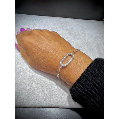 Diamond Link Bracelet / Diamond 1.25ct Bracelet / Diamond Bracelet / Adjustable Diamond Bracelet / Diamond Oval Bracelet