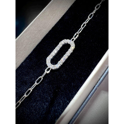 Diamond Link Bracelet / Diamond 1.25ct Bracelet / Diamond Bracelet / Adjustable Diamond Bracelet / Diamond Oval Bracelet