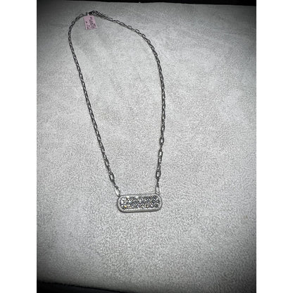 Diamond Bar Necklace / Diamond Bar 1.50 Carat Necklace/ Diamond 1.50ct Necklace / Pavè Diamond Bar Necklace