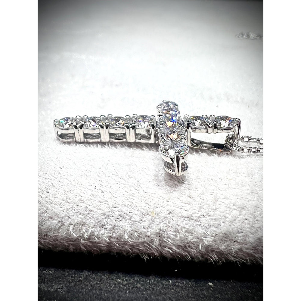 Diamond Cross Necklace/ Diamond Cross/ Diamond Cross 1.76 Carats/ Cross Pendant