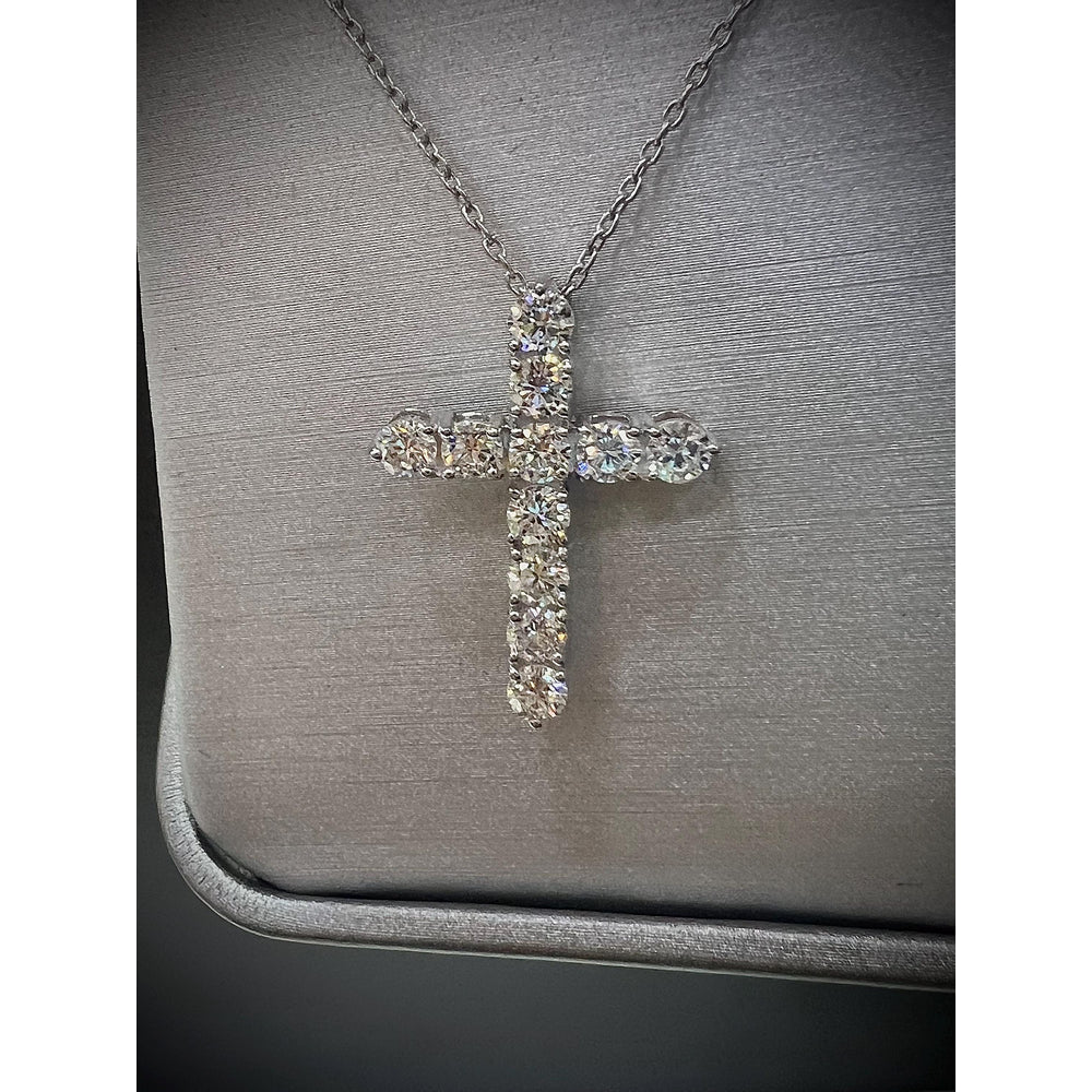 Diamond Cross Necklace/ Diamond Cross/ Diamond Cross 1.76 Carats/ Cross Pendant