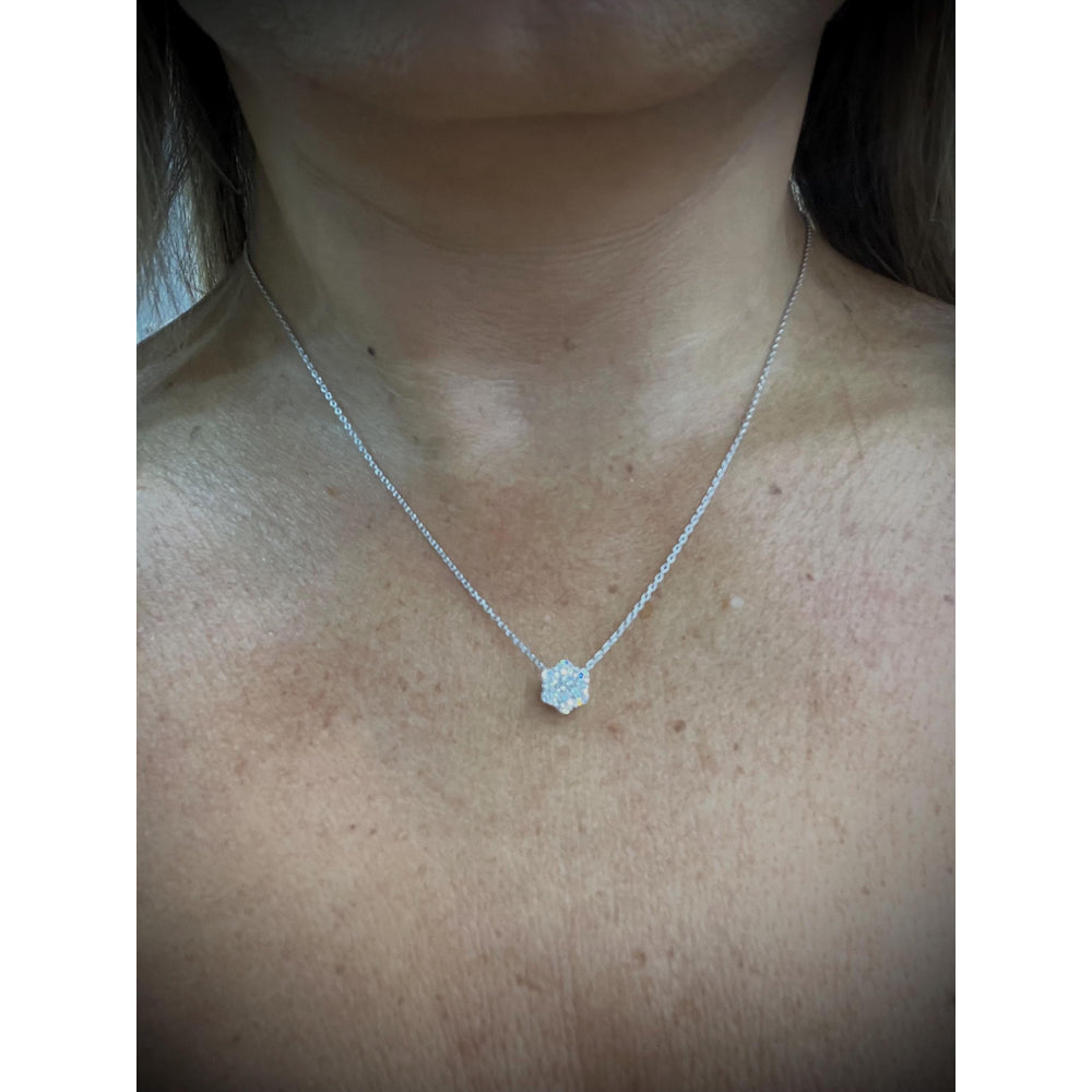 Diamond Cluster Pendant / Diamond Flower Pendant / Diamond Necklace / Diamond 0.58 Carat Necklace