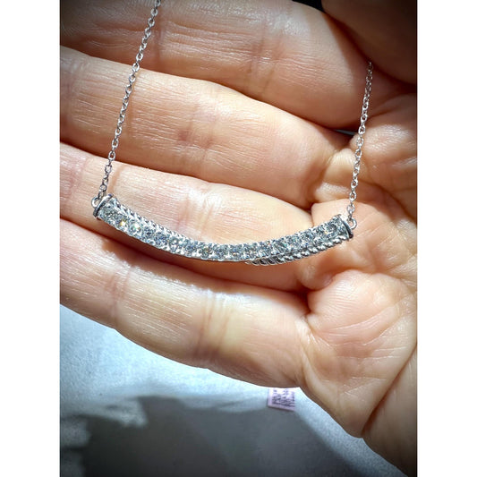 Diamond Bar Necklace / Diamond Necklace / Diamond 0.77 Carat Necklace / Diamond Bar / Diamond Pendant