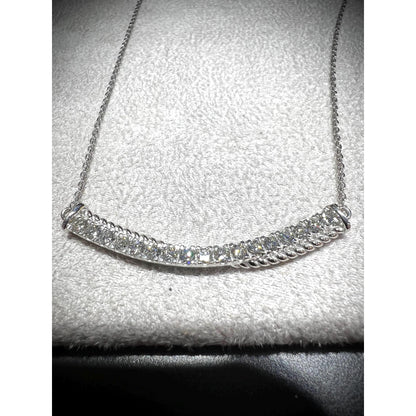 Diamond Bar Necklace / Diamond Necklace / Diamond 0.77 Carat Necklace / Diamond Bar / Diamond Pendant