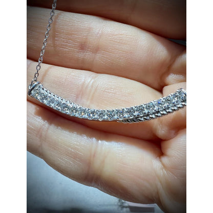 Diamond Bar Necklace / Diamond Necklace / Diamond 0.77 Carat Necklace / Diamond Bar / Diamond Pendant