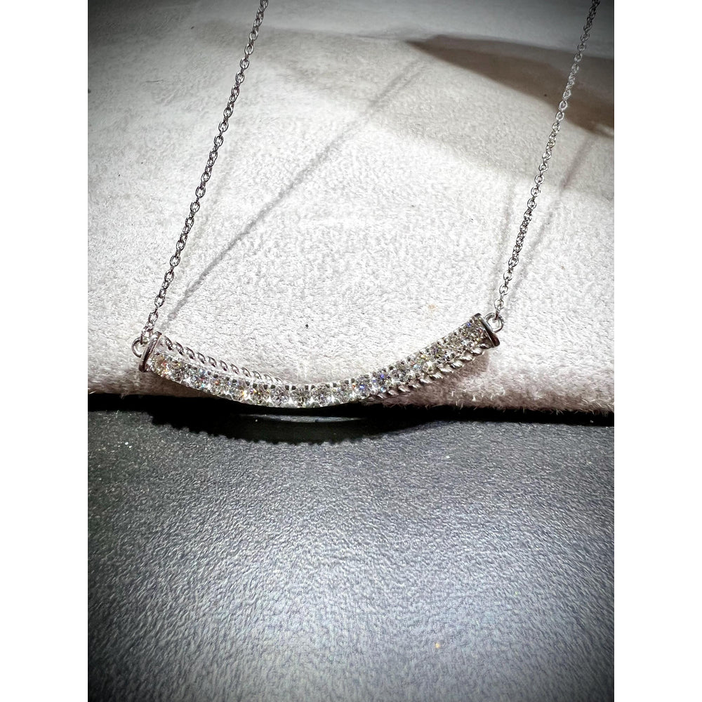 Diamond Bar Necklace / Diamond Necklace / Diamond 0.77 Carat Necklace / Diamond Bar / Diamond Pendant