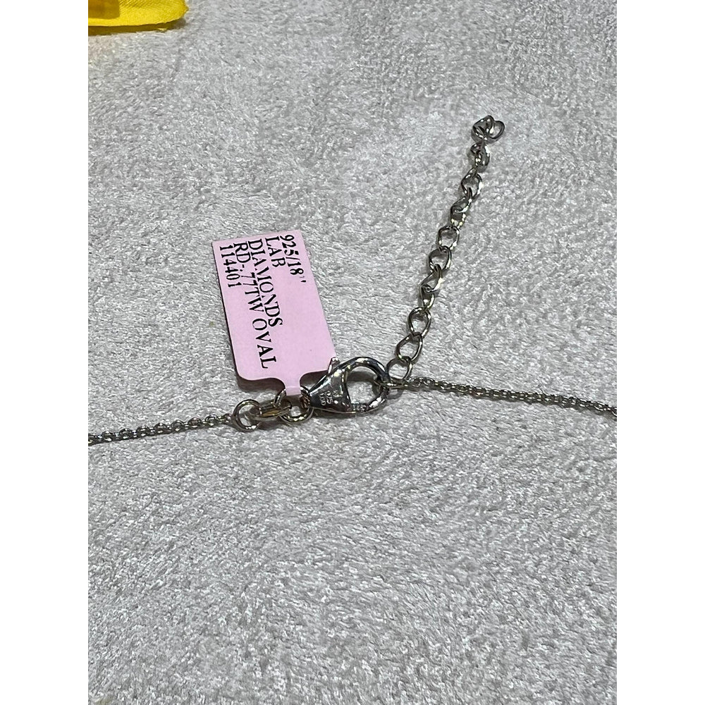 Diamond Pendant/ Oval Diamond Necklace/ Diamond Necklace/ Diamond Pendant / Diamond Necklace 0.77 carats / Oval Design Necklace