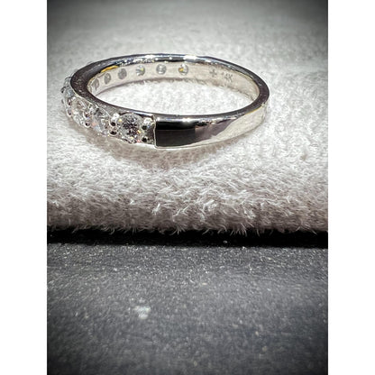 14K Diamond Band / 14K Diamond Wedding Band / White Gold Diamond Ring / Diamond 1.00 Carat Wedding Band / Lab Grown Diamond Ring