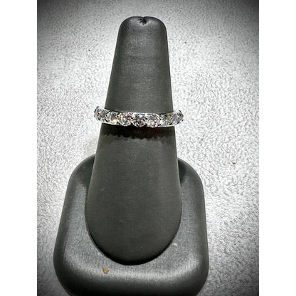14K Diamond Band / 14K Diamond Wedding Band / White Gold Diamond Ring / Diamond 1.00 Carat Wedding Band / Lab Grown Diamond Ring