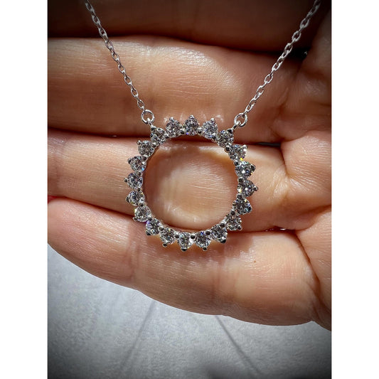 Diamond Circle Necklace / Diamond Necklace / Diamond 1.64 Carat Necklace / Diamond Circle / Diamond Circle Pendant