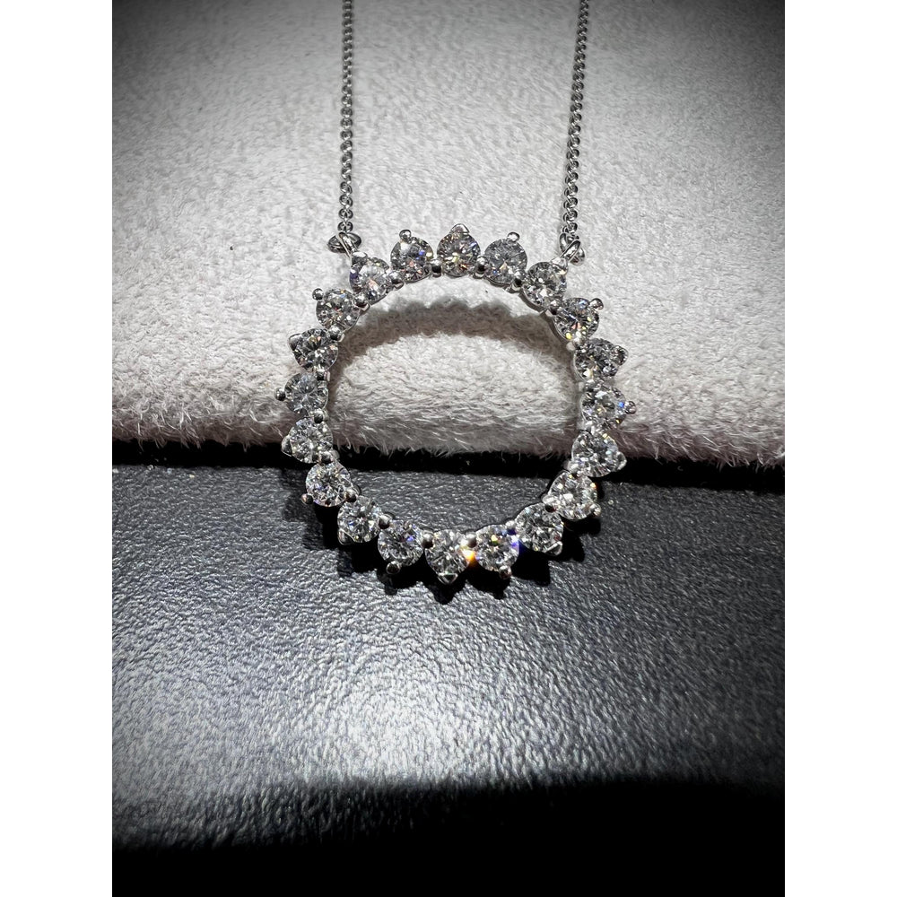 Diamond Circle Necklace / Diamond Necklace / Diamond 1.64 Carat Necklace / Diamond Circle / Diamond Circle Pendant
