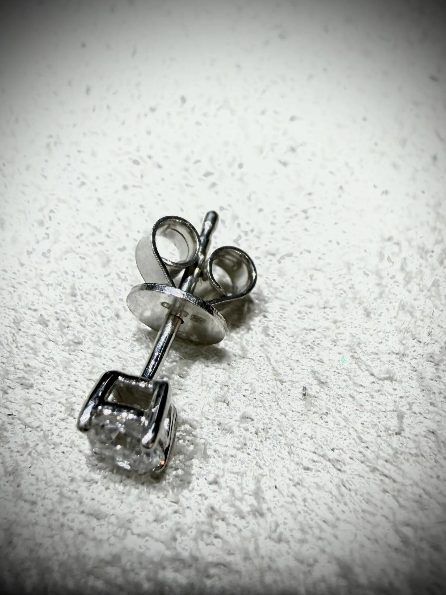 Sterling Silver Lab Grown Round Diamond Stud Earrings 0.50 ct tw.