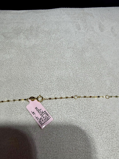 10K Lab Grown Diamond Evil Eye Necklace 0.13 Carats: Adjustable 15”-18”