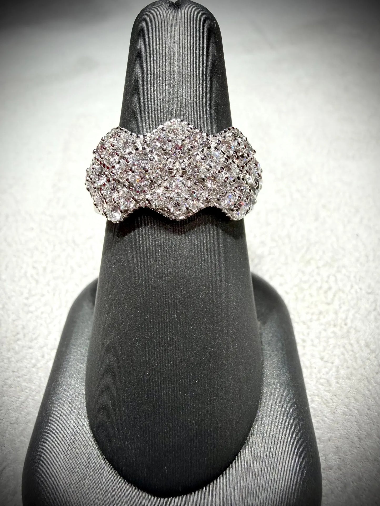 Lab Grown Diamond Ring 1.36 Carats: Sterling Silver