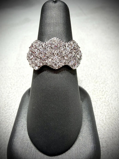 Lab Grown Diamond Ring 1.36 Carats: Sterling Silver