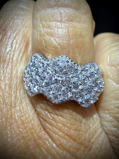 Lab Grown Diamond Ring 1.36 Carats: Sterling Silver