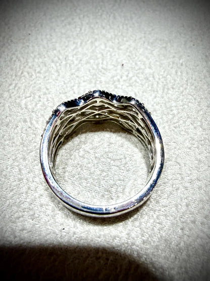 Lab Grown Diamond Ring 1.36 Carats: Sterling Silver