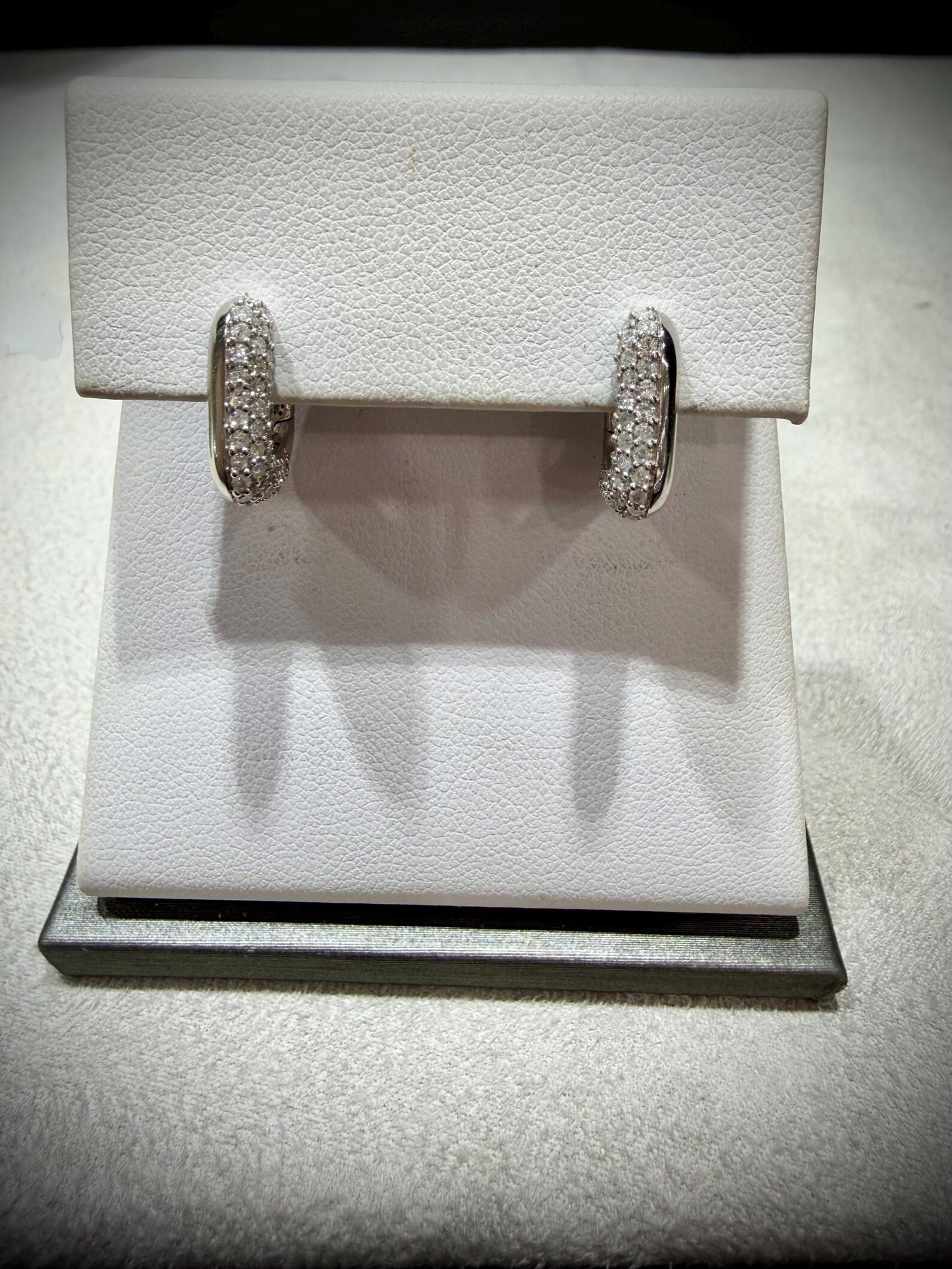 Sterling Silver Diamond 0.50ct Huggy Earrings: Natural Diamonds
