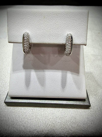 Sterling Silver Diamond 0.50ct Huggy Earrings: Natural Diamonds