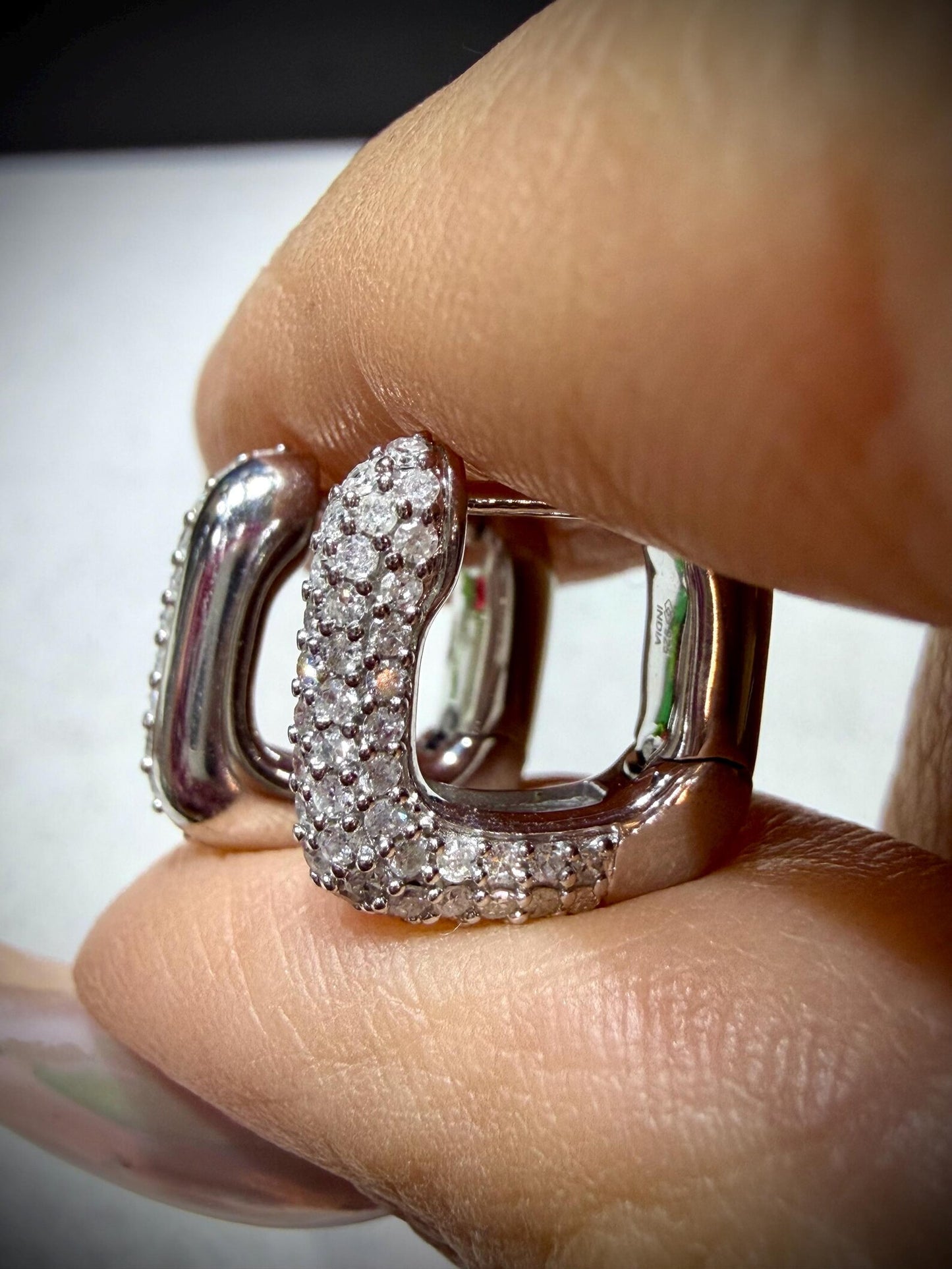 Sterling Silver Diamond 0.50ct Huggy Earrings: Natural Diamonds