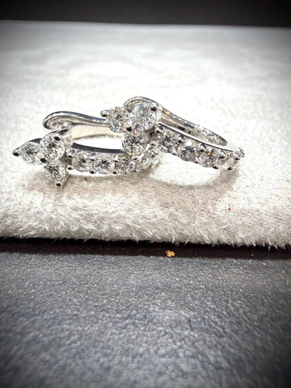 Lab Grown Diamond Flower Huggy Earrings 1.00 Carat tw. Sterling Silver
