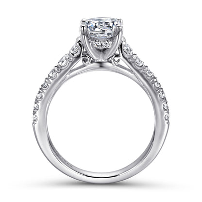 14K White Gold Round Diamond Engagement Ring