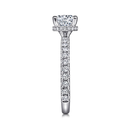 18K White Gold Diamond Engagement Ring