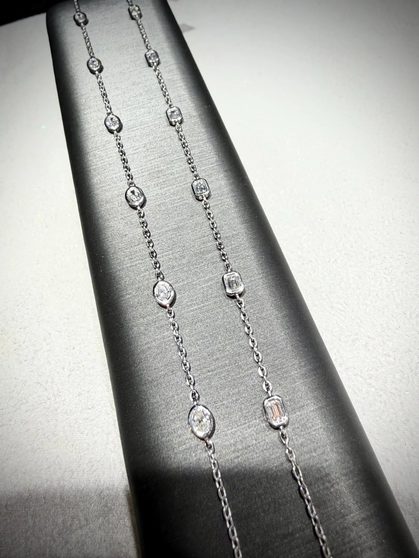Lab Grown Diamond Bracelet, Sterling Silver, Emerald or Oval Cut, 0.50ct tw.