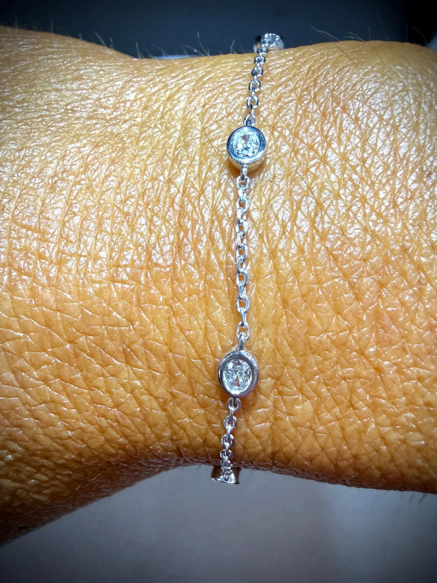 Lab Grown Diamond Bracelet, Sterling Silver, Emerald or Oval Cut, 0.50ct tw.