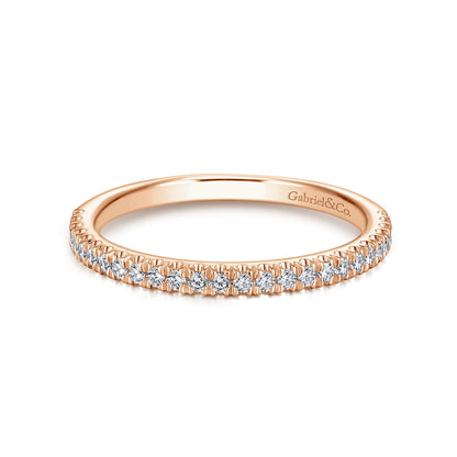 14K Rose Gold Matching Diamond Wedding Band