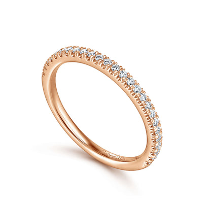 14K Rose Gold Matching Diamond Wedding Band