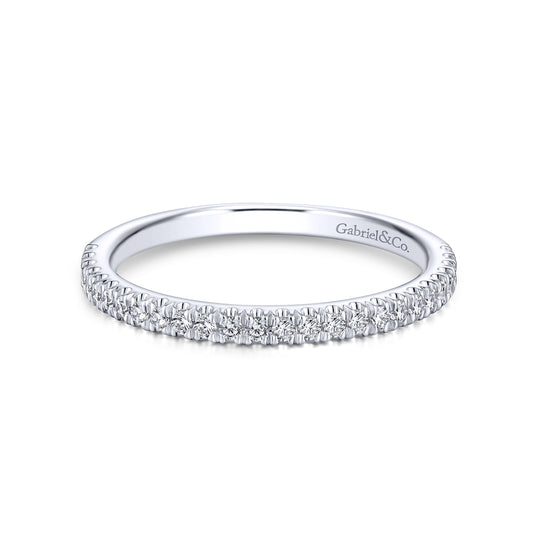 14K White Gold Matching Wedding Band