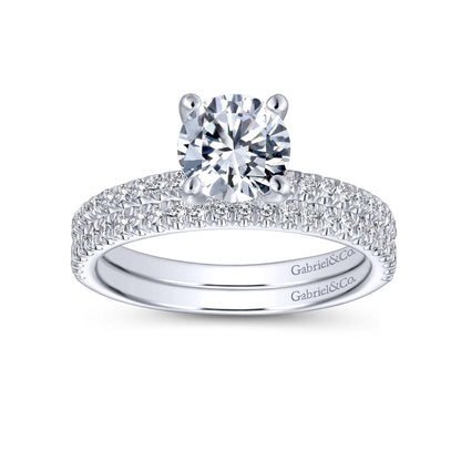 14K White Gold Matching Wedding Band