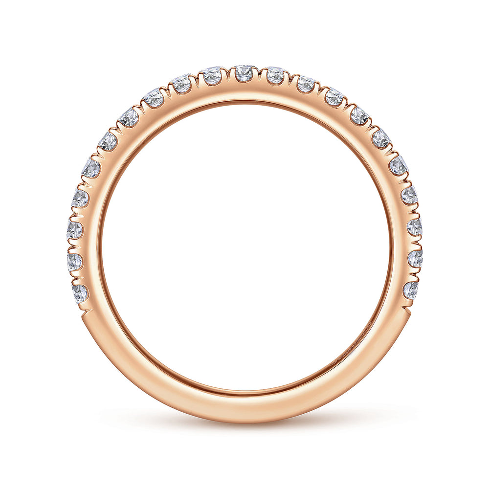 14K Rose Gold Matching Diamond Wedding Band
