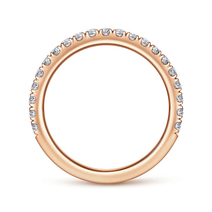 14K Rose Gold Matching Diamond Wedding Band
