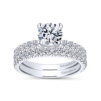 14K White Gold Matching Wedding Band