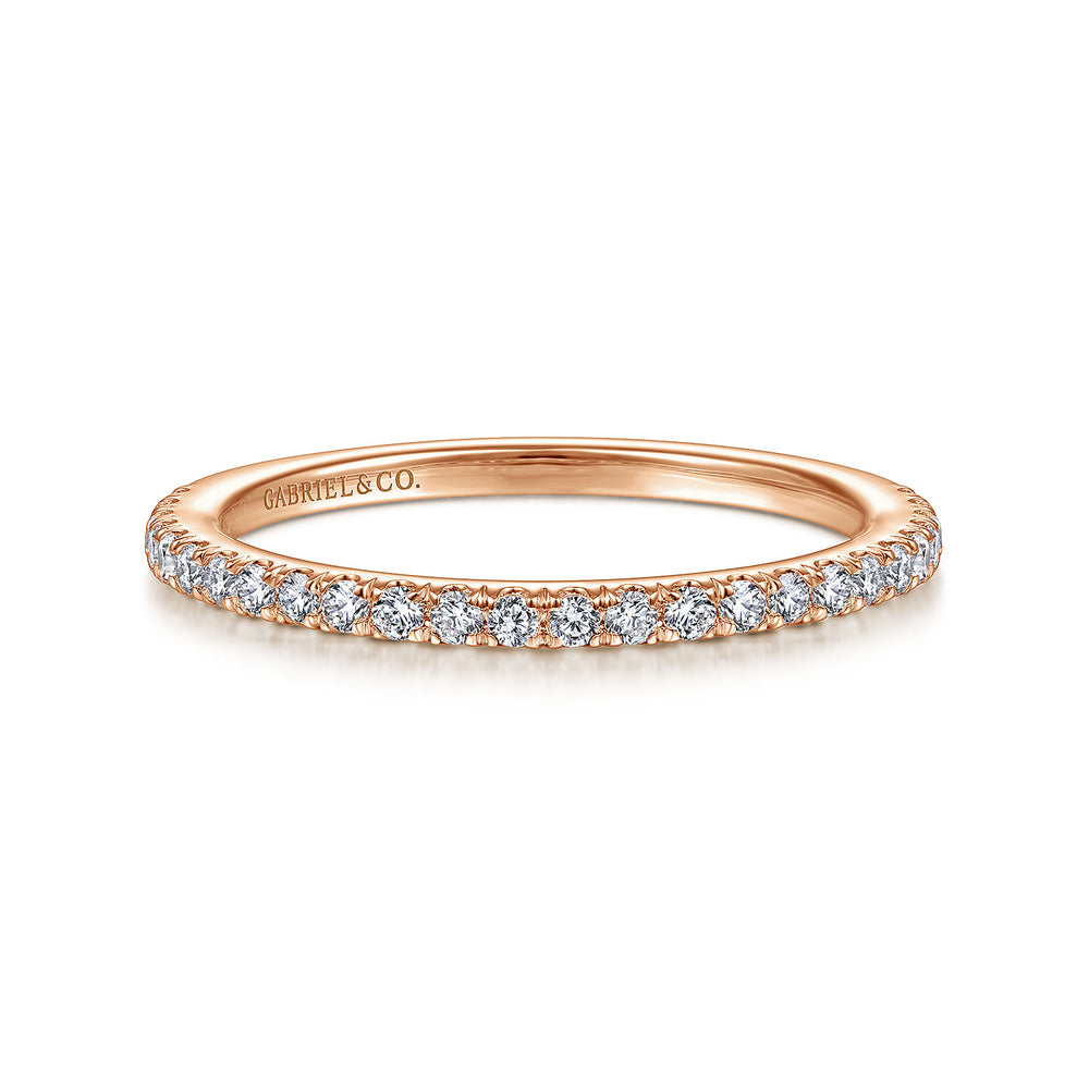 14K Rose Gold Diamond Matching Wedding Band