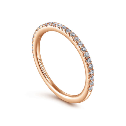 14K Rose Gold Diamond Matching Wedding Band