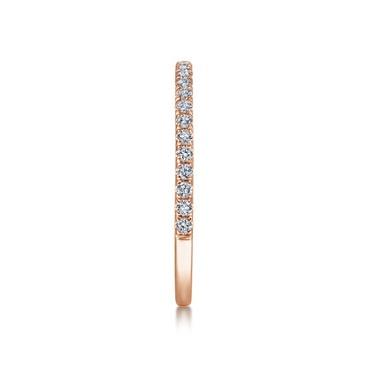 14K Rose Gold Diamond Matching Wedding Band